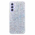 Samsung Galaxy A05s Glitter Flakes TPU Hülle - Silber