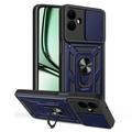 Samsung Galaxy A07 4G/5G Drehring-Hybrid Hülle mit Kameraschutz - Blau