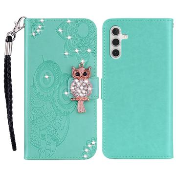 Samsung Galaxy A15 Eule Strass Wallet Case