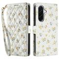 Samsung Galaxy A17/A26 Rhombisches Blumen Wallet Hülle