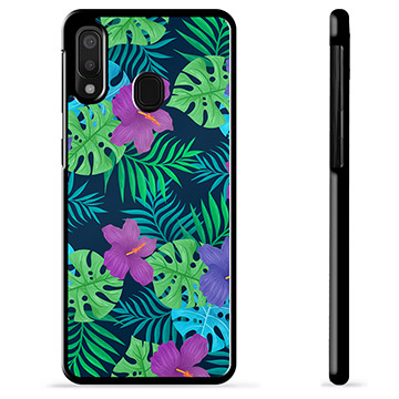 Samsung Galaxy A20e Schutzhülle - Tropische Blumen