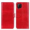 Samsung Galaxy A22 4G Wallet Hülle mit Magnetverschluss - Rot