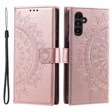 Samsung Galaxy A26 Mandala Serie Wallet Hülle - Roségold