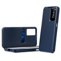 Samsung Galaxy A27 Smart Clear View Flip Hülle mit Kartenschlitz - Saphir