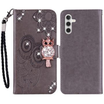 Samsung Galaxy A35 Eule Strass Wallet Case