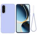 Samsung Galaxy A37 Liquid Silikonhülle mit Handschlaufe - Purpur