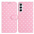 Samsung Galaxy A37 Wallet Hülle mit Punktmuster - Rosa