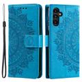 Samsung Galaxy A55 Mandala Serie Wallet Hülle - Blau