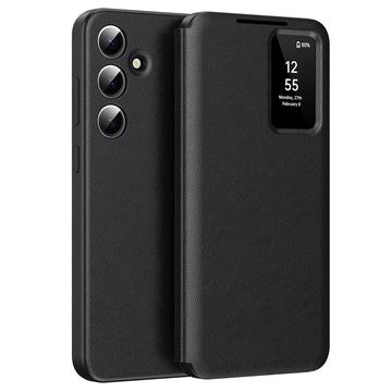 Samsung Galaxy A55 Smart Clear View Flip Hülle mit Kartenschlitz