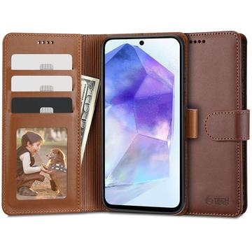Samsung Galaxy A55 Tech-Protect Wallet Hülle W. Magnet & Stand - Braun