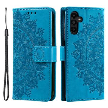 Samsung Galaxy A56 Mandala Serie Wallet Hülle - Blau