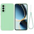 Samsung Galaxy A57 Liquid Silikonhülle mit Handschlaufe - Grün