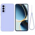 Samsung Galaxy A57 Liquid Silikonhülle mit Handschlaufe - Purpur