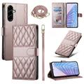 Samsung Galaxy A57 Luxus Gesteppte Wallet Hülle - Roségold