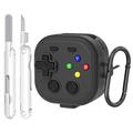 Samsung Galaxy Buds 4/4 Pro Etui im Gaming-Controller-Stil mit Karabinerhaken und Reinigungswerkzeug