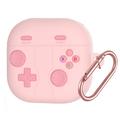 Samsung Galaxy Buds 4/4 Pro Retro-Gamepad-Silikonhülle mit Karabinerhaken - Pink