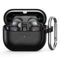Samsung Galaxy Buds3 Pro Silikonhülle mit Karabiner - Schwarz