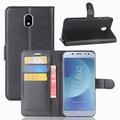 Samsung Galaxy J3 (2017) Wallet Schutzhülle mit Magnetverschluss - Schwarz