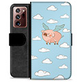 Samsung Galaxy Note20 Ultra Premium Schutzhülle mit Geldbörse - Fliegendes Schwein