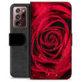Samsung Galaxy Note20 Ultra Premium Schutzhülle mit Geldbörse - Rose