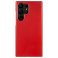 Samsung Galaxy S23 Ultra 5G Gummierte Kunststoff Hülle - Rot