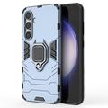 Samsung Galaxy S24 FE Hybrid-Hülle mit Ringhalterung - Blau