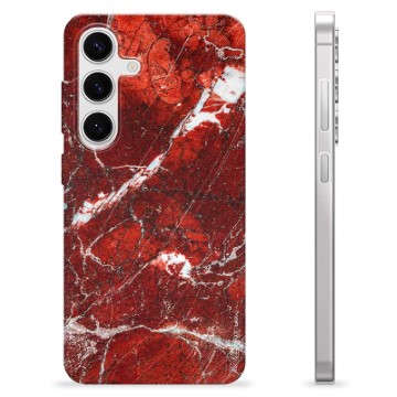 Samsung Galaxy S24 TPU Hülle - Roter Marmor