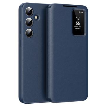 Samsung Galaxy S24+ Smart Clear View Flip Hülle mit Kartenschlitz - Saphir