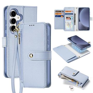 Samsung Galaxy S25 Dux Ducis Lawa Brieftaschen-Lederhülle mit Magnetabdeckung - Baby Blau