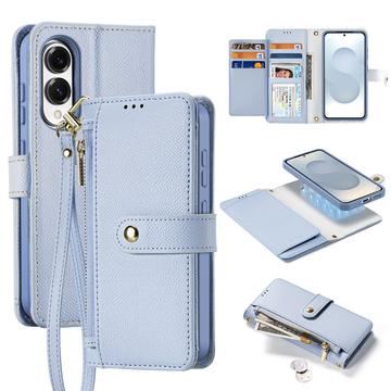 Samsung Galaxy S25 Edge Dux Ducis Lawa Brieftaschen-Lederhülle mit Magnetabdeckung - Baby Blau