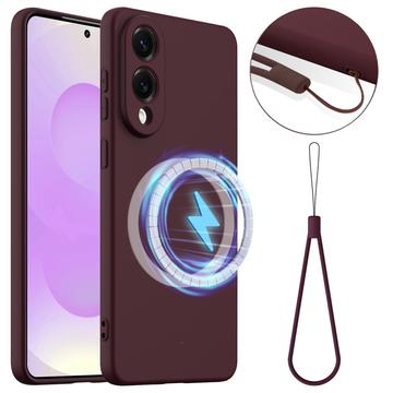 Samsung Galaxy S25 Edge Liquid Silikonhülle - MagSafe-kompatibel - Weinrot