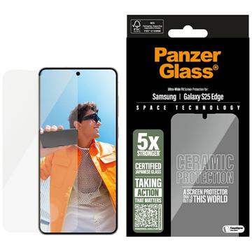 Samsung Galaxy S25 Edge PanzerGlass Ceramic Protection Ultra-Wide Fit EasyAligner Panzerglas - 9H - Durchsichtig