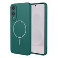 Samsung Galaxy S25 Edge Silikonhülle - MagSafe-kompatibel - schwarz-grün