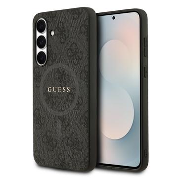 Samsung Galaxy S25 FE Guess 4G Farbigen Ring Hülle - MagSafe kompatibel - Schwarz