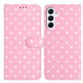 Samsung Galaxy S25 FE Polka-Dot-Muster Wallet Hülle - Rosa