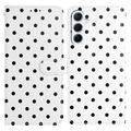 Samsung Galaxy S25 FE Polka-Dot-Muster Wallet Hülle - Weiß
