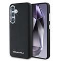 Samsung Galaxy S25 Karl Lagerfeld Saffiano Metal Logo Case - Schwarz