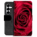 Samsung Galaxy S25+ Premium Schutzhülle mit Geldbörse - Rose