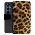 Samsung Galaxy S25 Premium Schutzhülle mit Geldbörse - Leopard