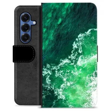 Samsung Galaxy S25 Premium Schutzhülle mit Geldbörse - Wellen