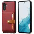 Samsung Galaxy S25 Retro Style Hülle mit Geldbörse - Rot