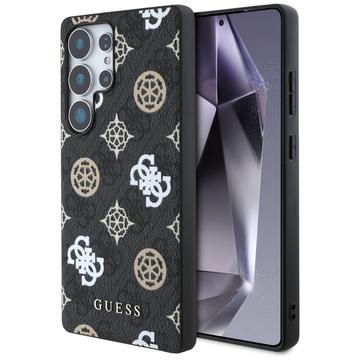 Samsung Galaxy S25 Ultra Guess 4G Printed Colored Peony Pattern MagSafe Hülle - schwarz
