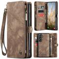 Samsung Galaxy S25+ Caseme 008 2-in-1 Multifunktions Wallet Hülle - Braun