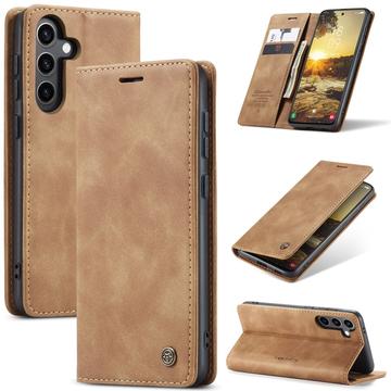 Samsung Galaxy S25+ Caseme 013 Serie Schutzhülle mit Geldbörse - Braun