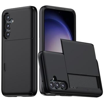 Samsung Galaxy S25+ Hybrid-Hülle mit Verschiebbarem Kartensteckplatz