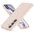 Samsung Galaxy S25+ Stylish Glitter Serie Hybrid Hülle - Gold