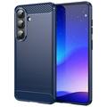 Samsung Galaxy S26/S26 Pro Gebürstete TPU Hülle - Karbonfaser - blau