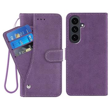 Samsung Galaxy S26 Elegante retro wallet hülle mit drehbarem Kartenhalter und Standfunktion