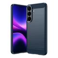 Samsung Galaxy S26 FE Gebürstete TPU Hülle - Karbonfaser - blau