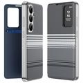 Samsung Galaxy S26 FE Smart View Flip-Hülle mit Karomuster und Kartenfach - Schwarz